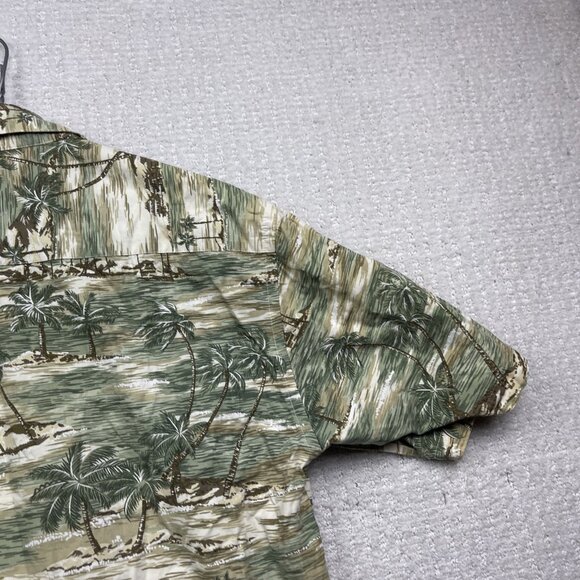 St Johns Bay Island Style Hawaiian Shirt Men Sz S Cotton Sailboat Palm Tree Y2K - Picture 12 of 14